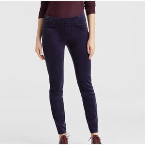 ✨Eileen Fisher Navy Organic Cotton Tencel Corduroy Sz Small Leggings✨